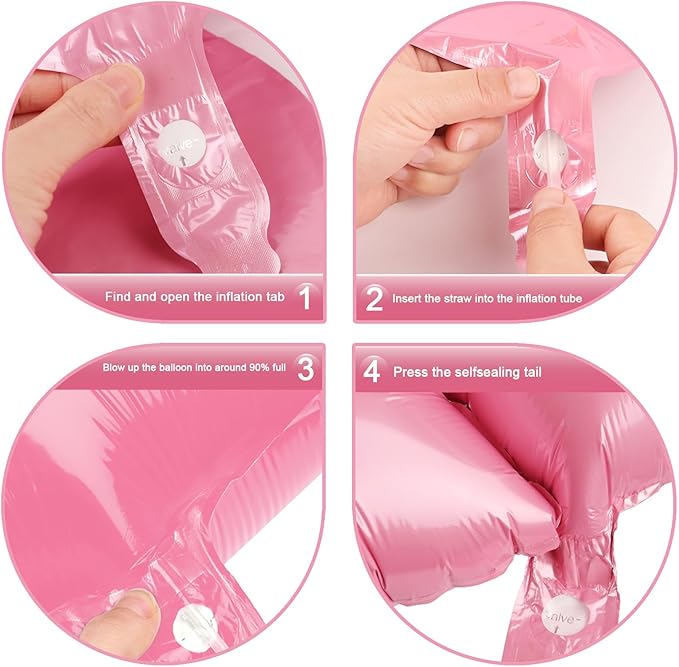 Pink Crown 40 Inch 0 Number Balloons, 0 Decorations - Image 3
