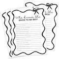 DEEKA 30 PCS Bridal Shower Games Card by DEEKA