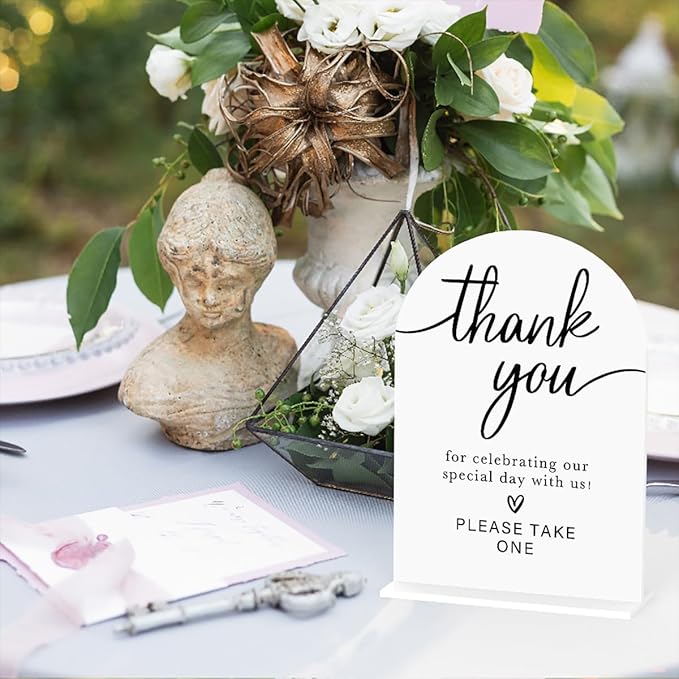 Acrylic Wedding Sign Thank You Sign - Image 3