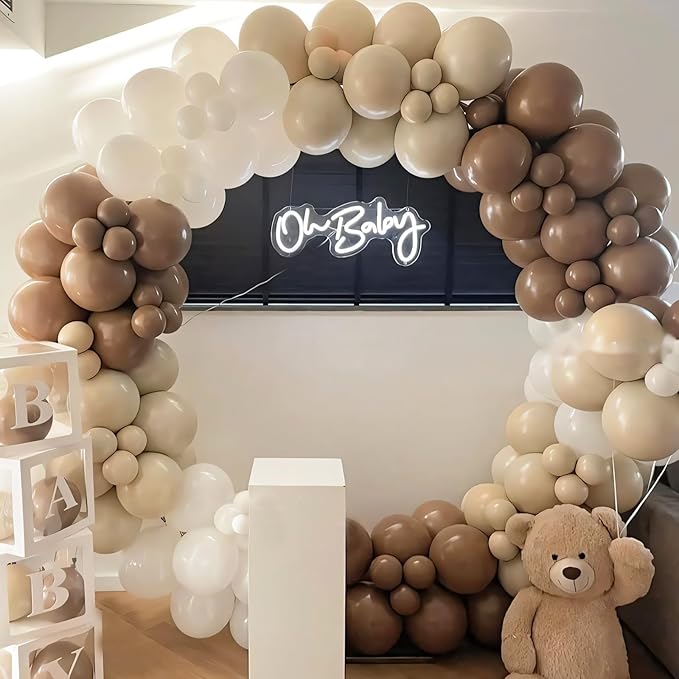110pcs White Sand Balloons 12 Inch White Latex Balloon Garland Arch Kit - Image 3