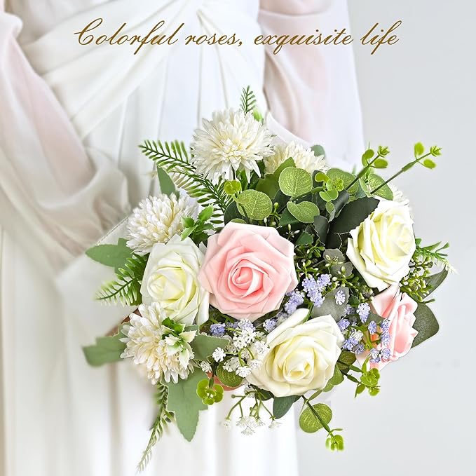 BLEUM CADE 36Pcs Artificial Flowers Fake Roses - Image 7