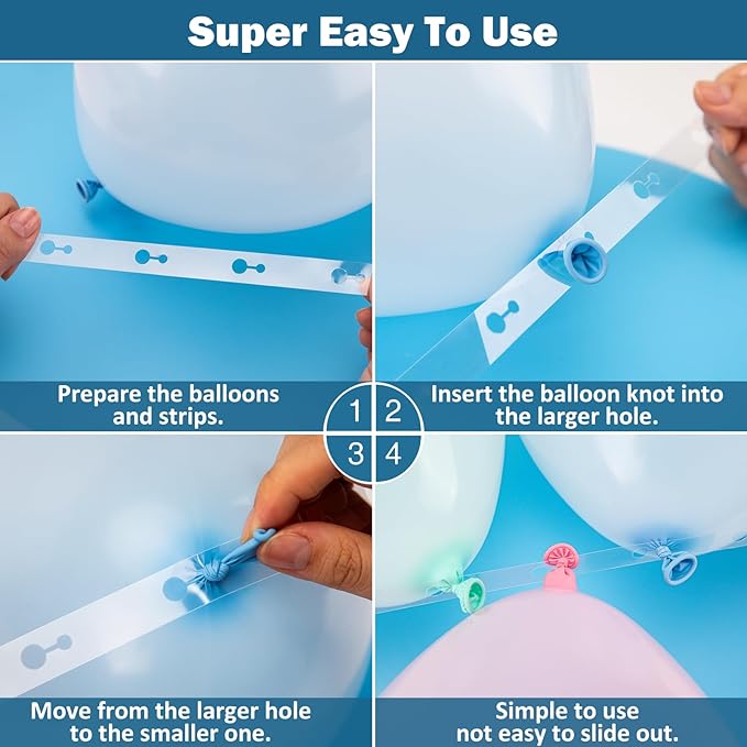 KICNIC Balloon Arch Strip, 99ft Balloon Tape and 600 Glue Point Dots, Balloon - Image 3