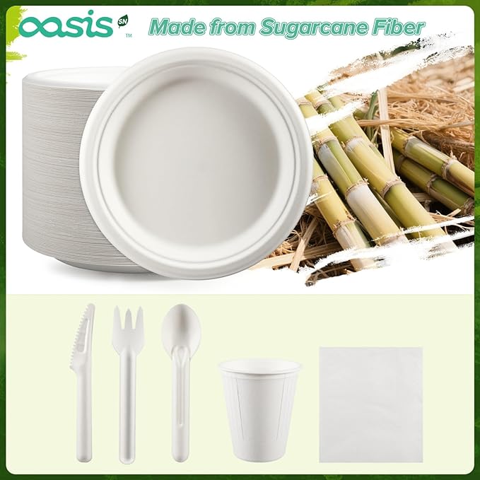 300PCS Disposable Paper Dinnerware Set - Image 6