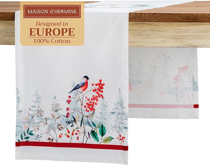 Maison d' Hermine Table Runner 100% Cotton Single Layer Table Runners 108 by MaisondHermine