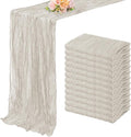 12 Pack Rose Brown Cheesecloth Table Runner 10FT Rustic Gauze Fabric Cheese by FoliafeelHome