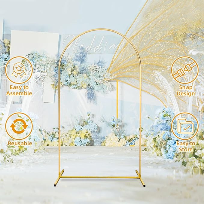 Wedding Arch Backdrop Stand Chiara Backdrop Stand 7.2 x 4 FT Wedding Arches - Image 4