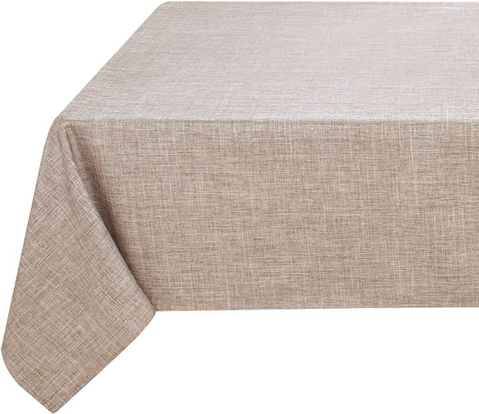 Fitable Faux Linen Tablecloth Rectangle 60 x 84 Inch by Fitable
