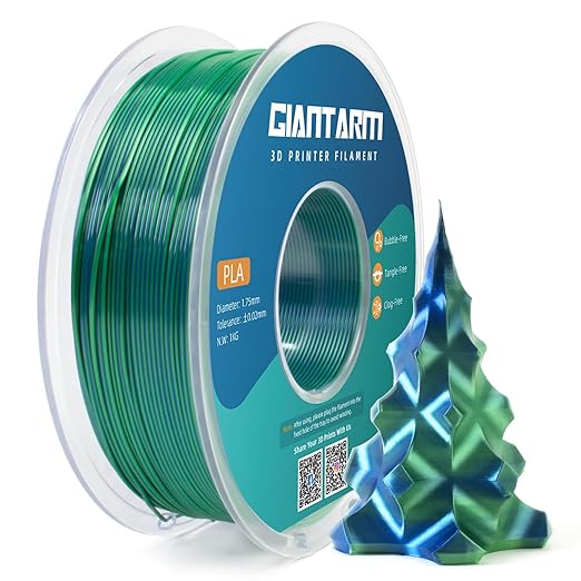 GIANTARM Dual Color PLA Filament, Silk PLA Filament 1.75mm +/-0.02mm, 1KG Spool - Image 6