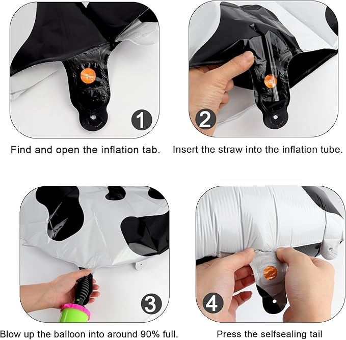 Cow Print Number Balloon Birthday Decorations, 40 inch Number balloon 0-9 - Image 7