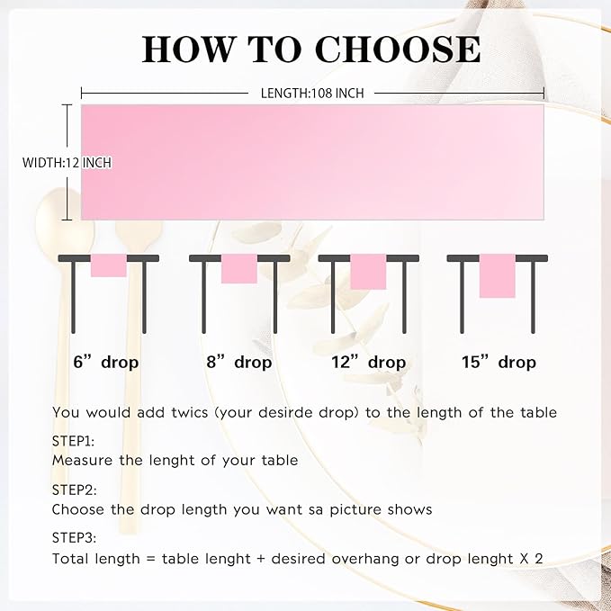 10 Pack Satin Table Runner 12 x 108 Inch Long Pink Silk Table Runner - Image 5