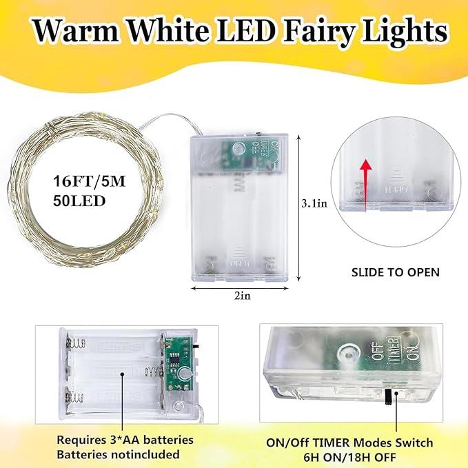 8-Pack Fairy Lights Battery Operated - Image 7
