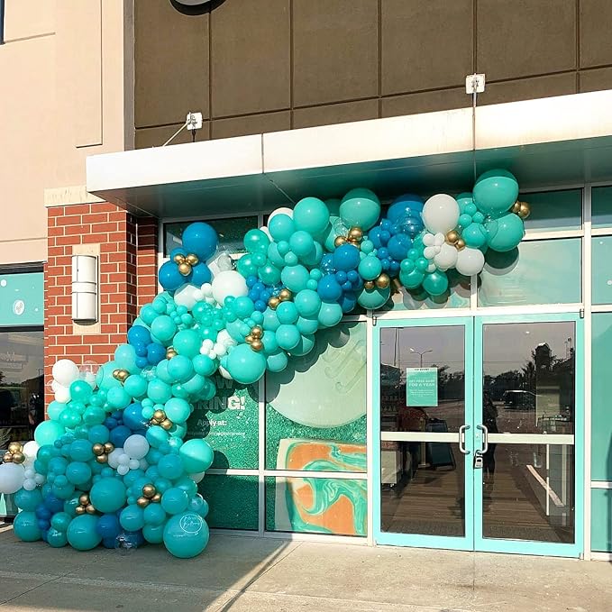 Bezente Teal Balloons Latex Party Balloons, 100 Pack 12 inch Round Helium - Image 9