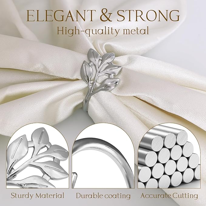 Silver Napkin Rings Set of 10 - Image 4