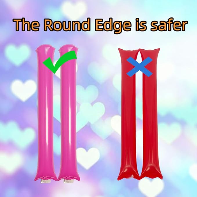 48pcs Round Head Boom Sticks Thunder Sticks Cheering Sticks Team Spirit Plastic - Image 3