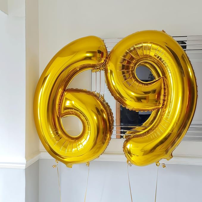 Gold 2 Balloon Number, 40 Inch Number 2 Balloon Large Gold 2 Foil Mylar Helium - Image 6