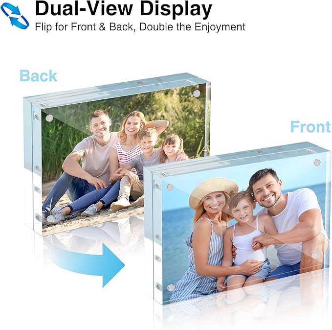 HOUSE DAY Acrylic Picture Frames 8x10, 1 Pack Magnetic 8x10 Picture Frame - Image 3