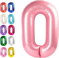 Pearl Pink 40 Inch 0 Number Balloons, 0 Decorations by Upgesy