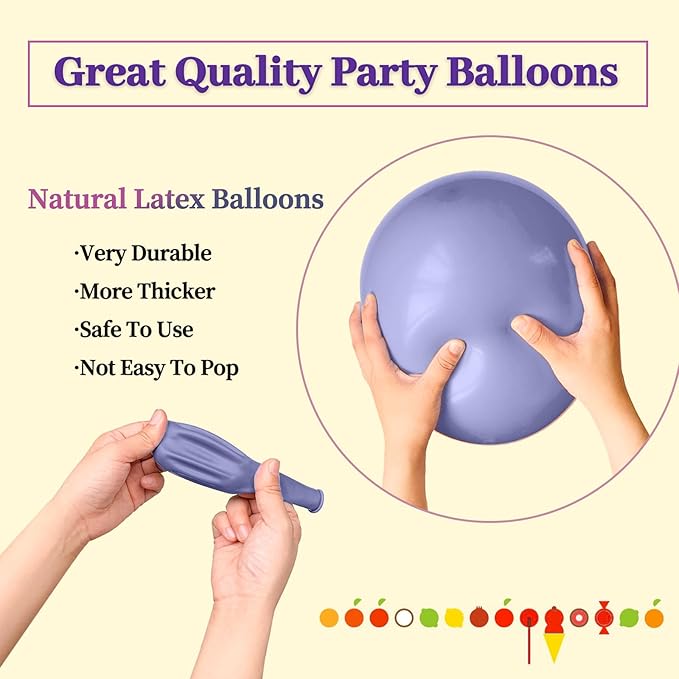 110pcs Dusty Blue Balloon 12 Inch - Image 2