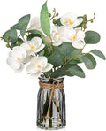 White Orchids Artificial Flowers by Oairse