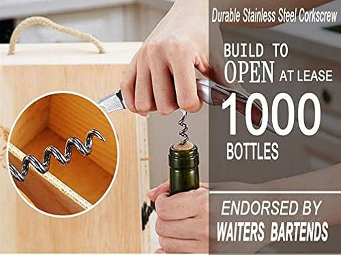 Professional Waiter Corkscrew Wine Key - Image 4