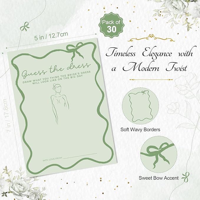 DEEKA 30 PCS Bridal Shower Games Card - Image 2