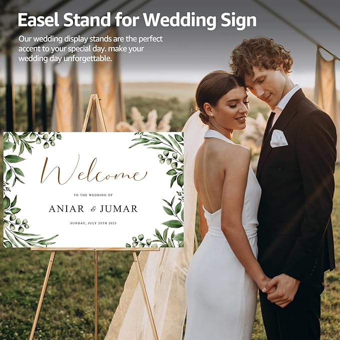 Wooden Easels for Display, Wood Easels for Wedding Signs, Stand Tripod - Image 4