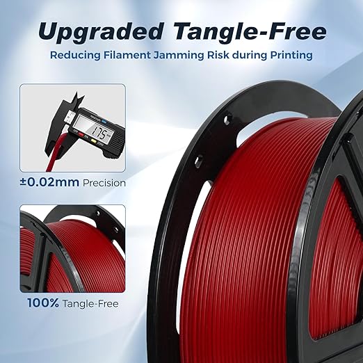 FLASHFORGE Rapid PLA Filament 1.75mm Ruby Red, 500mm/s High Speed Printing - Image 5