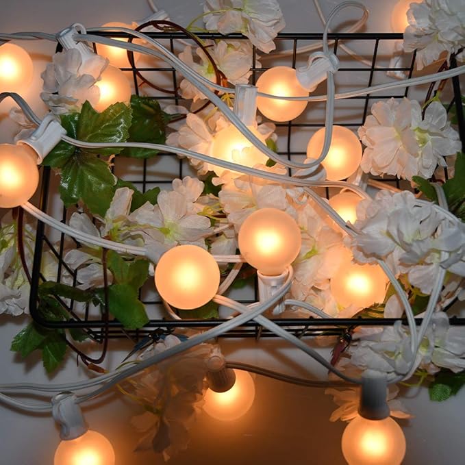 SUNSGNE 25Ft Outdoor Patio Lights G40 Globe String Lights - Image 7