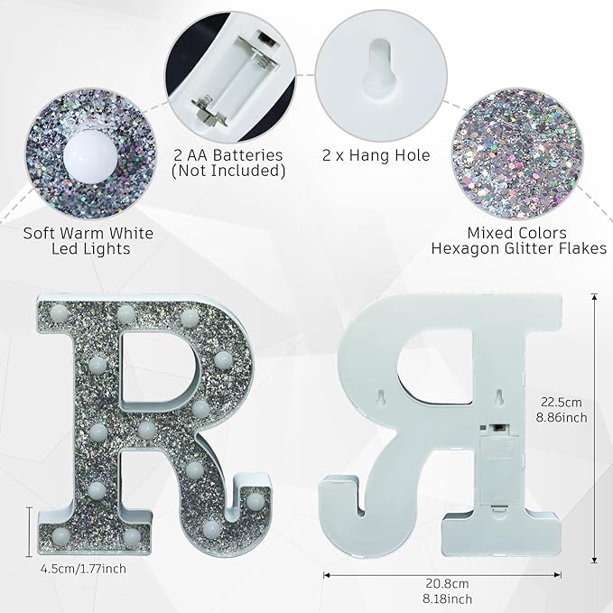 NW LIGHT Light-Up Letters, Marquee Alphabet & Number Letters - Image 3
