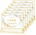 EHWINE 6 Pack Acrylic Sign Holder 5 x 7 Horizontal, Double-Sided Stand up Table by EHWINE
