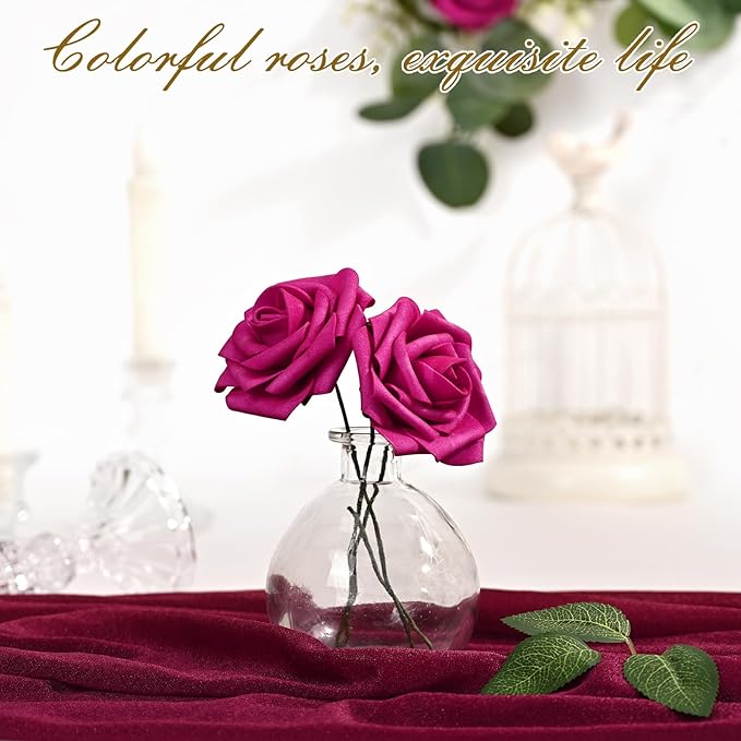 BLEUM CADE 16Pcs Artificial Flowers Fake Roses - Image 4