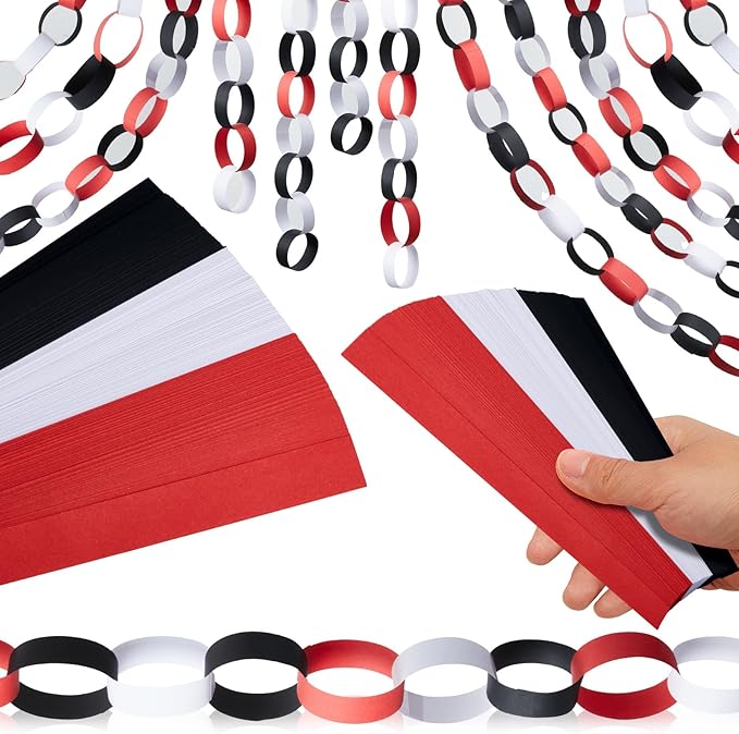 Lincia 600 Sheet Halloween Paper Chain Garland, Construction DIY Crafts Chain by Lincia