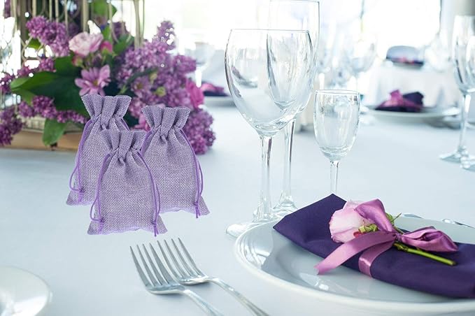 20pcs Burlap Bags 5 x 7, Linen Drawstring Gift Bags, Wedding Party Christmas - Image 7