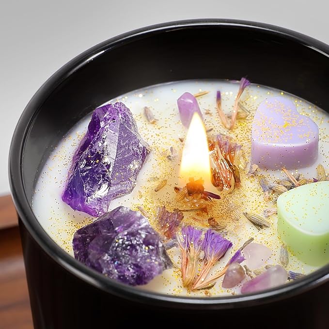 Get Well Candle with Healing Crystals - Image 2