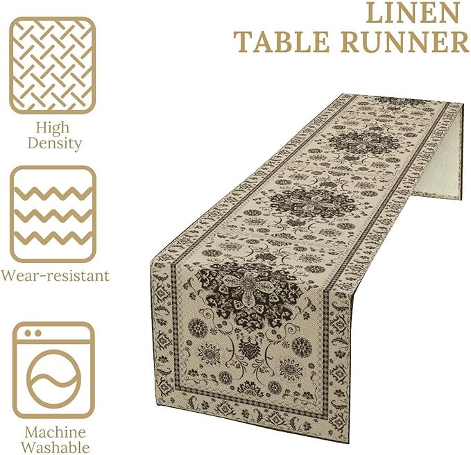 Boho Vintage Elegant Table Runner Farmhouse - Image 5