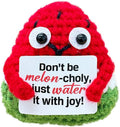 Emotional Support Crochet Watermelon, Lovely Gift by Unknown