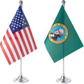 ZXvZYT 2 Pack American US Washington flag USA Washington WA State table flag by ZXvZYT