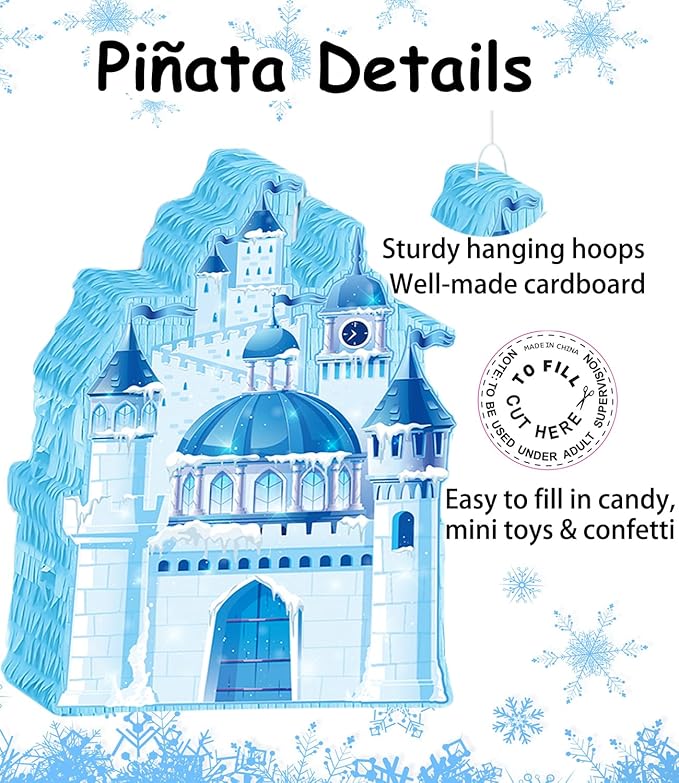 Princess Winter Pinata for Girl Birthday Party Wonderland Themed Christmas - Image 4