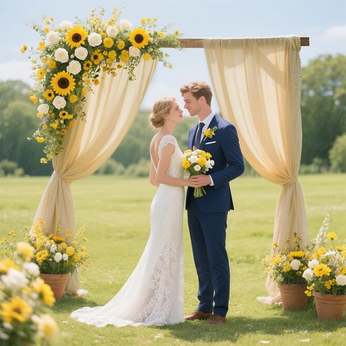 VOK Wedding Arch Draping Fabric Chiffon Fabric, 29in x 18Ft Sheer Chiffon - Image 5
