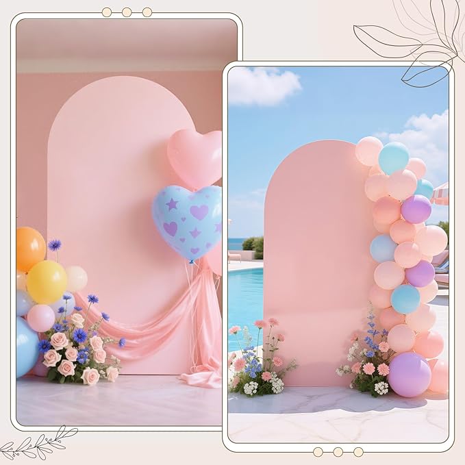 Ledido Wedding Arch Backdrop Cover 6FT Arch Covers Fitted Stretchy Spandex - Image 5