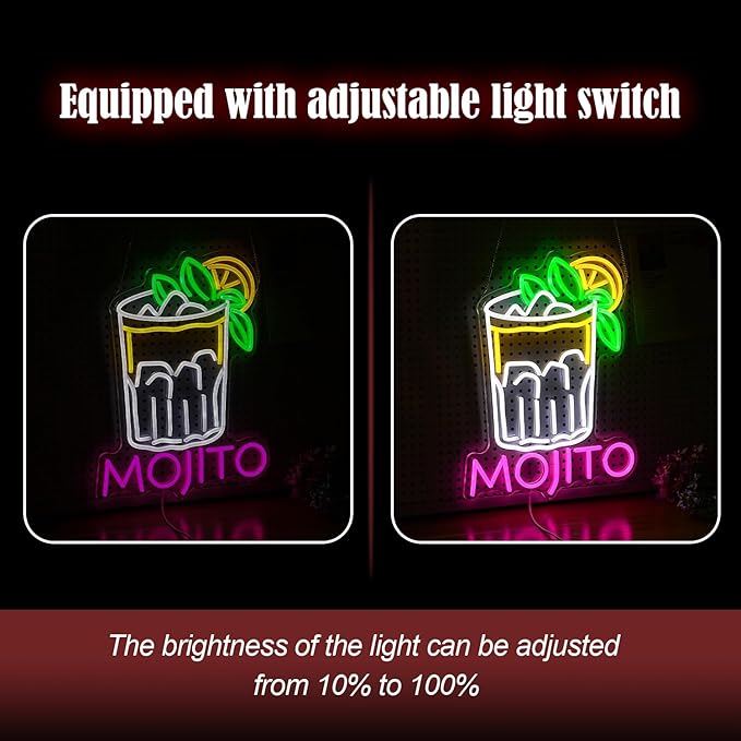 Mojito Neon Sign Mojito Cocktail Neon Light - Image 4