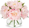 Hollyone Pink Peonies Artificial Flowers by Hollyone