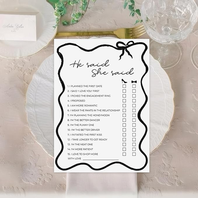 DEEKA 30 PCS Bridal Shower Games Card - Image 4