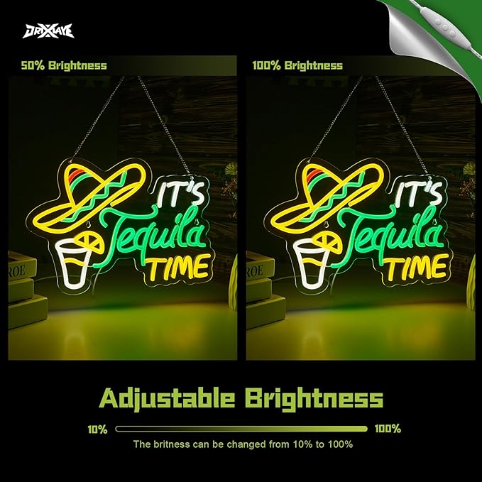 Tequila Neon Sign Mexican Tequila LED Neon Light USB Powered Dimmable Man Cave - Image 4