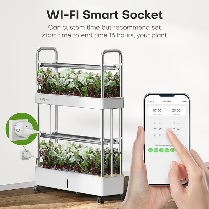 Ahopegarden Indoor Garden Hydroponics Growing System Kit: 60 Pods Vertical - Image 5