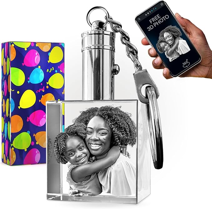 ArtPix 3D Crystal Photo Custom Keychain Picture, Customized Personalized Gift by ArtPix3D