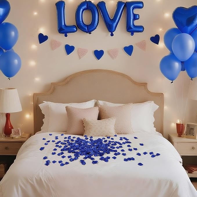 1000 Pcs Dark Blue Rose Petals Artificial Silk Flower Petals Romantic - Image 5