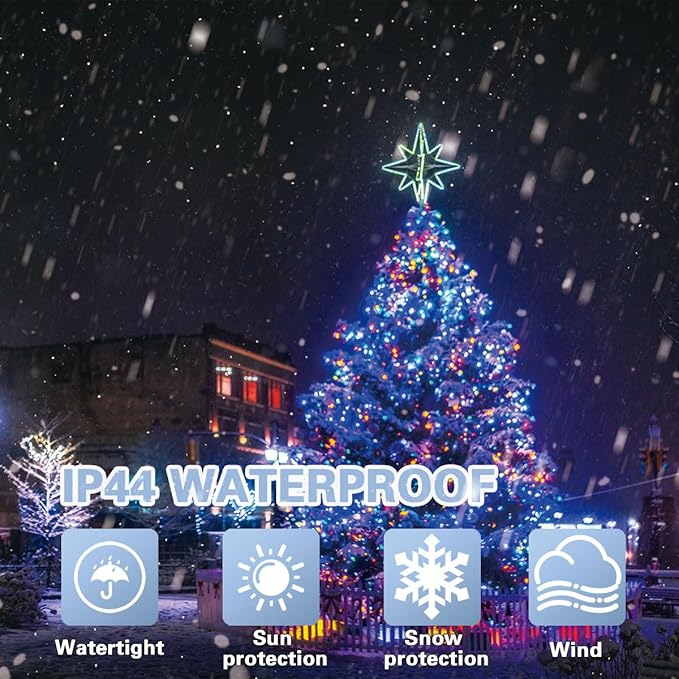 LAMPHOME 66ft Christmas Decorative Mini Lights, 200 LED Transparent Wire Fairy - Image 2