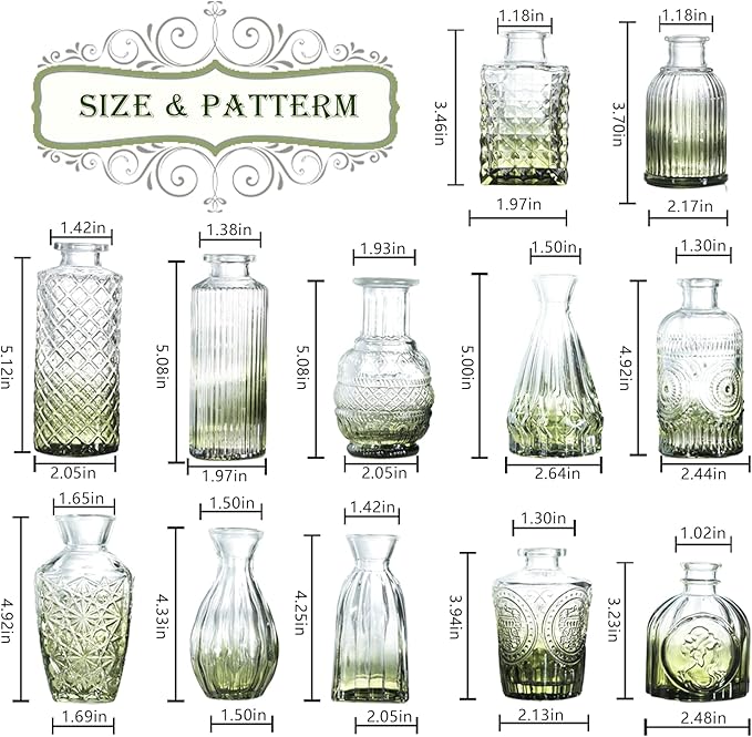 Bud Vases Set of 40 Pcs, Small Flower Vases - Image 8