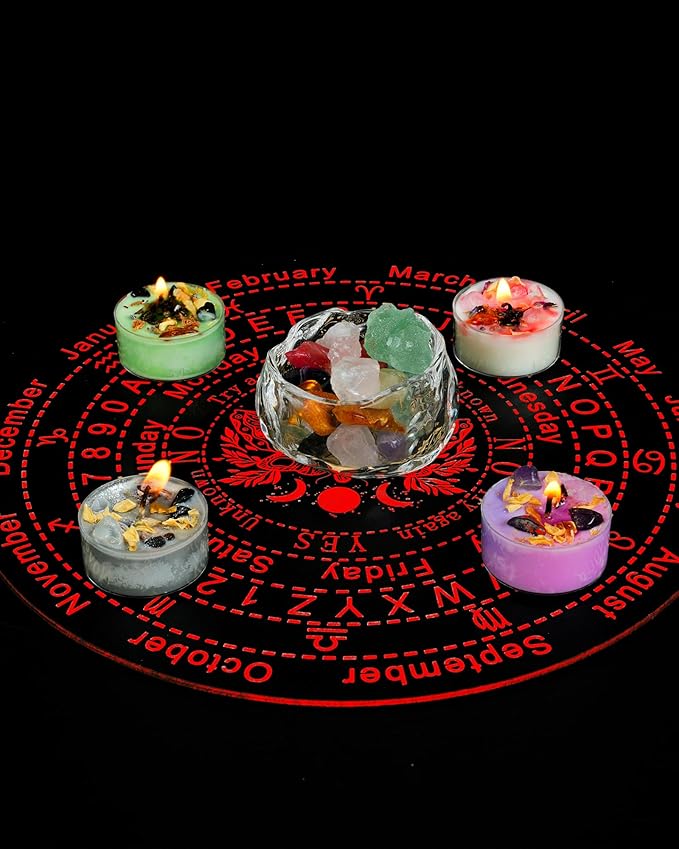 Tealight Soy Candles with Crystals And Herbs, Handmade Energy Candles, Healing - Image 2